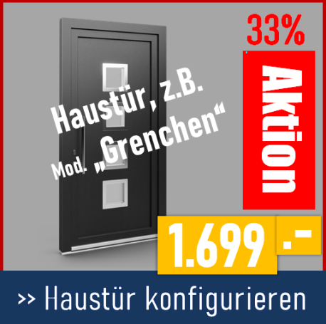 Haustüren nach Maß in vielfältiger Auswahl, auch mit Seitenteil und in vielen Farben